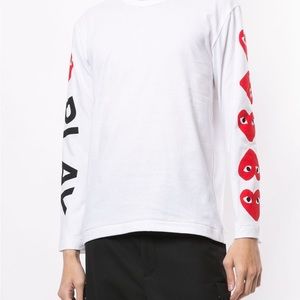 Comme Des Garçons Play｜heart print long sleeve top